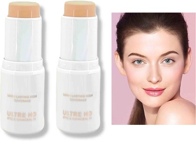 REIMICHI Ultra HD Stick Concealer SPF 20 Invisible Cover** Concealer stick COMBO Concealer(NATURAL BEIGE, 40 g)