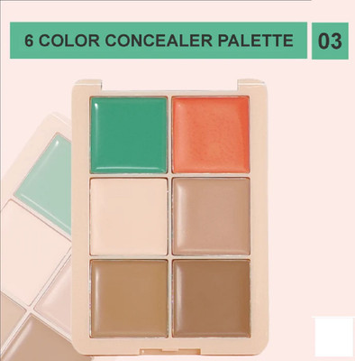 Neycare 6 Color Contour and Concealer Palette for Makeup | Long Lasting Matte Finish | Concealer(shade 3, 12 ml)