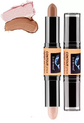 BLUEMERMAID 2 in 1 Cream Bronzer Highlighter Concealer Smooth to Glide Face Body Shape Concealer(MULTI COLOR, 8 g)