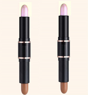 JANOST Best 2 IN 1 Shine & Shimmer Highlighter And Concealer Contour Stick Highlighter Concealer(Multicolor, 16 g)