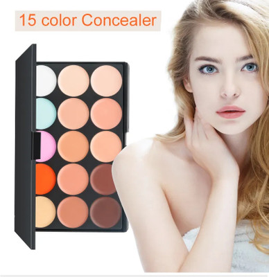 ADJD 15-Color Concealer Palette Conceal & Correct Flawlessness Concealer(MULTI COLOR, 22 g)