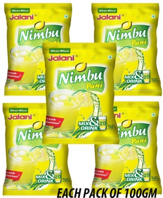 StarBlue Nimbu Pani Powder, Instant Drink N Mix, Lemon (SHIKANJI) , Energy Booster(5 x 100 g)