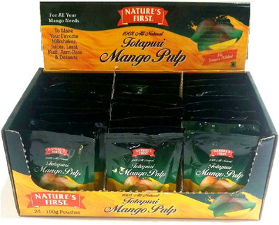 NATURE'S FIRST TOTAPURI MANGO POUCH 100 GMS PACK OF 24(24 x 0.1 kg)