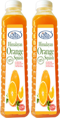 Badrika Pure Natural Himalayan Sugarfree Sugarfree Orange/Pahari Malta Squash Pack Of 2(2 x 0.75 L)