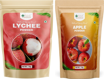 Bliss of Earth 1kg LYCHEE Powder + 1kg Apple Powder Natural Spray Dried Vitamin A & C Rich(2 x 1 kg)