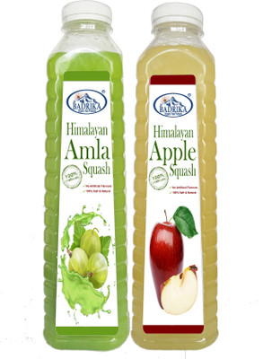 Badrika Pure Natural Himalayan Amla/Gooseberry And Pahari Apple Squash Combo(2 x 750 ml)