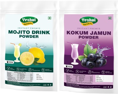 YESHVI NATURAL Mojito Drink Powder & Kokum Jamun Juice Powder Combo Pack, Instant Drink Mix(2 x 50 g)