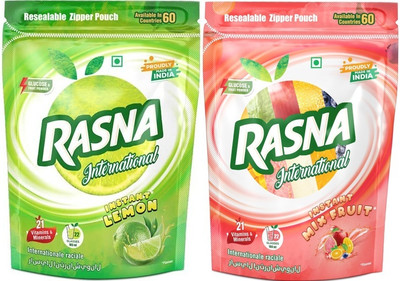 Rasna Instant Lemon & Mixed Fruit Flavor(2 x 250 g)