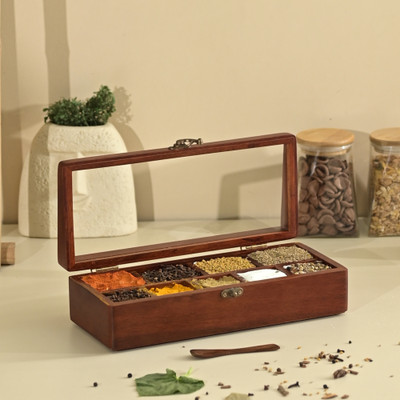 Brick Brown Spice Set Wooden(1 Piece)
