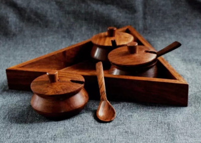 Hithika creation Spice Set Wooden(1 Piece)