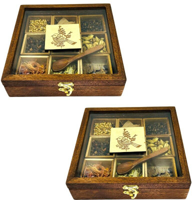 Angira handicraft Spice Set Wooden(2 Piece)