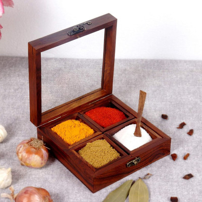 Sanatan Siddhi Spice Set Wooden(1 Piece)