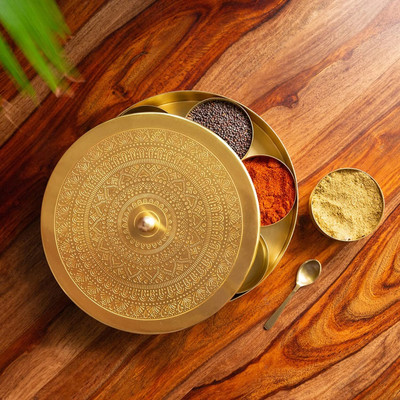 M R HANDICRAFTS Spice Set Brass(1 Piece)