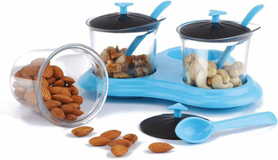 G-MTIN Plastic Tea Coffee & Sugar Container  - 400 ml(Pack of 5, Multicolor)