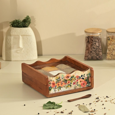 Brick Brown Spice Set Wooden(1 Piece)