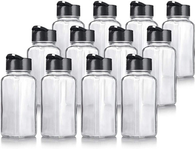 VIRCO Glass Utility Container  - 120 ml(Pack of 12, Clear, Black)
