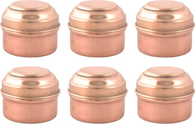 Shivshakti Arts Copper Utility Container  - 20 ml(Pack of 6, Brown)