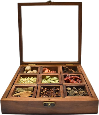 Artival Crafts Spice Set Wooden, Glass(1 Piece)