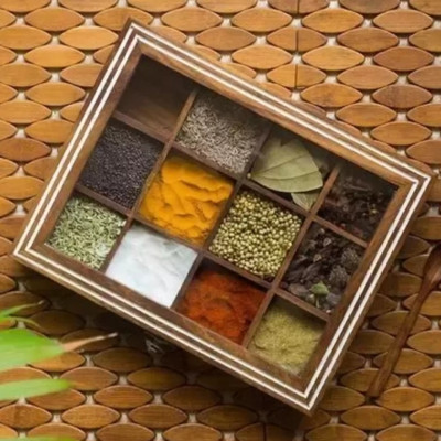 Hithika creation Spice Set Wooden(1 Piece)