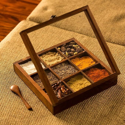 RAWOODENSTORE Spice Set Wooden(1 Piece)