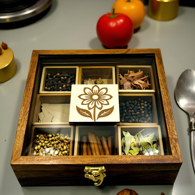 THE KALAKARAS Spice Set Wooden(1 Piece)