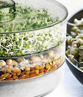 rushabh collections Plastic Sprout Maker  - 500 ml(White)