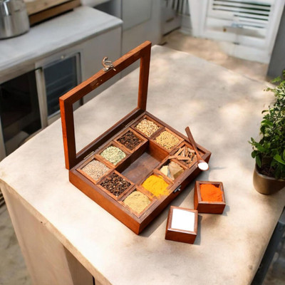 Sanatan Siddhi Spice Set Wooden