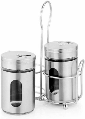 MARQUEONN Salt & Pepper Set Stainless Steel, Glass(1 Piece)