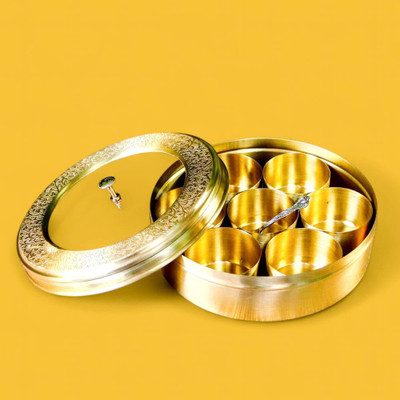 TANUSH HANDICRAFT Spice Set Brass