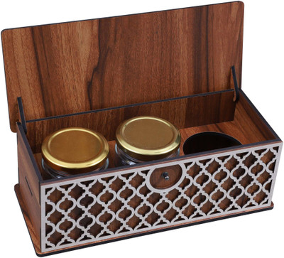 ASCELIO Spice Set Wooden, Glass(1 Piece)