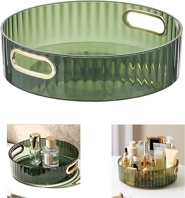 Btop Plastic Multi-Purpose 360° Rotating Organizer Tray Space-Saving Kitchen & Pantry Tray Storage Basket(Pack of 1)