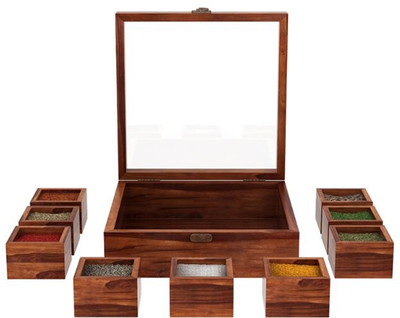 SearchForMerch Spice Set Wooden, Glass(1 Piece)