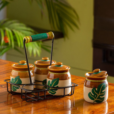 ExclusiveLane Spice Set Ceramic, Iron(4 Piece)