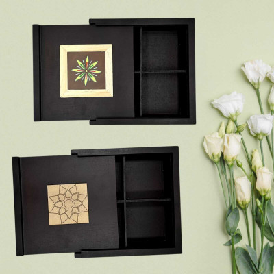 Angira handicarft Spice Set Wooden(2 Piece)