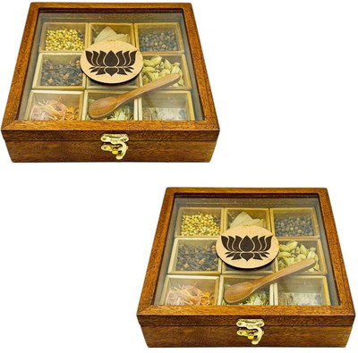 Angira handicraft Spice Set Wooden(2 Piece)