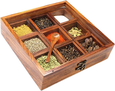 Artival Crafts Spice Set Wooden, Glass(1 Piece)