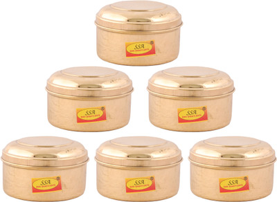 Shivshakti Arts Brass Utility Container  - 500 ml(Pack of 6, Yellow)