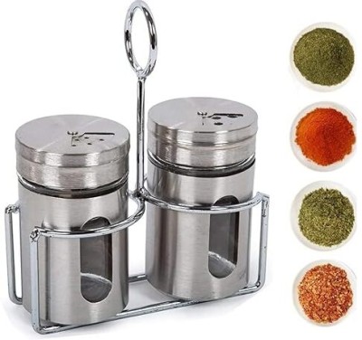 Bekner Salt & Pepper Set Stainless Steel, Glass(1 Piece)