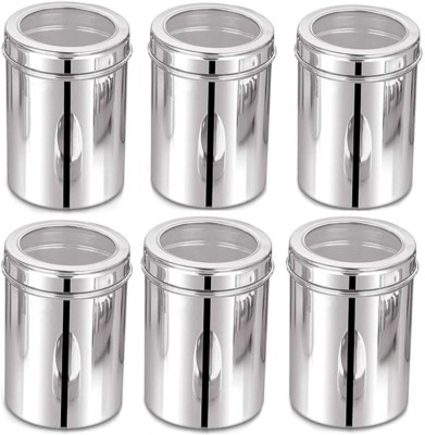 MILTLIFE Steel, Stainless Steel Utility Container  - 1000 ml, 1000 ml, 1000 ml, 1000 ml, 1000 ml, 1000 ml(Pack of 6, Silver)