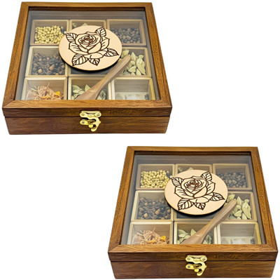 Angira handicraft Spice Set Wooden(2 Piece)