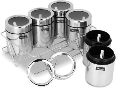 Stainless Steel Masala Box for Kitchen| Masala Dabba Steel| Spice Container| Spice Box| Condiment Set 6 Piece Spice Set(Stainless Steel)