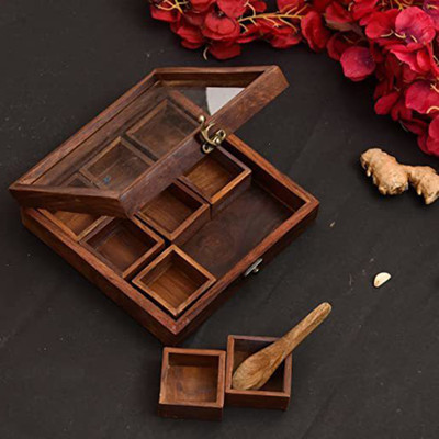 Artival Crafts Spice Set Wooden, Glass(1 Piece)