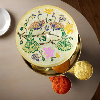 R C GLOBAL Spice Set Brass(1 Piece)
