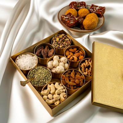 TANUSH HANDICRAFT Spice Set Brass
