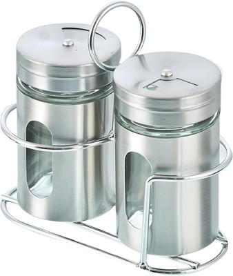 Tannu Craft Salt & Pepper Set Stainless Steel, Glass(2 Piece)