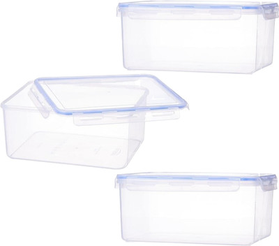 Nabhya Plastic Utility Container  - 6400 ml(Pack of 3, Clear)