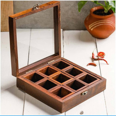Artival Crafts Spice Set Wooden, Glass(1 Piece)
