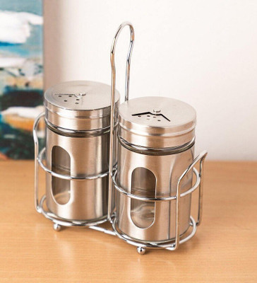 Bekner Salt & Pepper Set Stainless Steel, Glass(1 Piece)