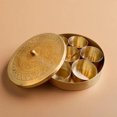 Sanatan Siddhi Spice Set Brass(1 Piece)