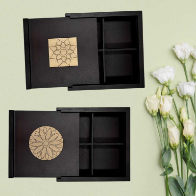 Angira handicarft Spice Set Wooden(2 Piece)